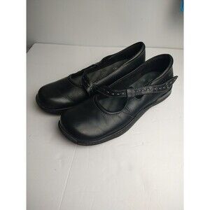 Softwalk Woman Mary Jane Leather 8.5N Black Style S1115-001 Adjustable Flat